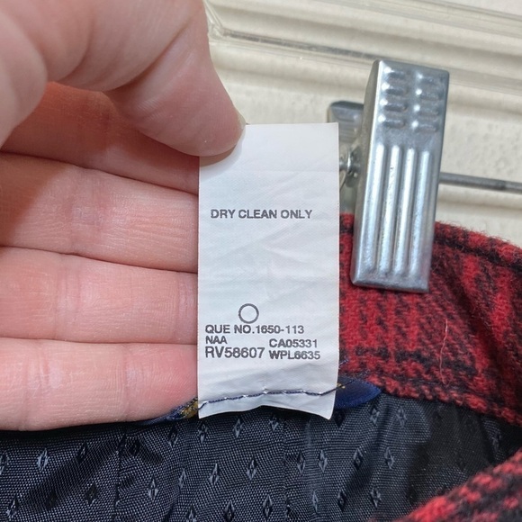 Vintage Woolrich Skirt Checkered Red Black Fringe - Picture 6 of 6